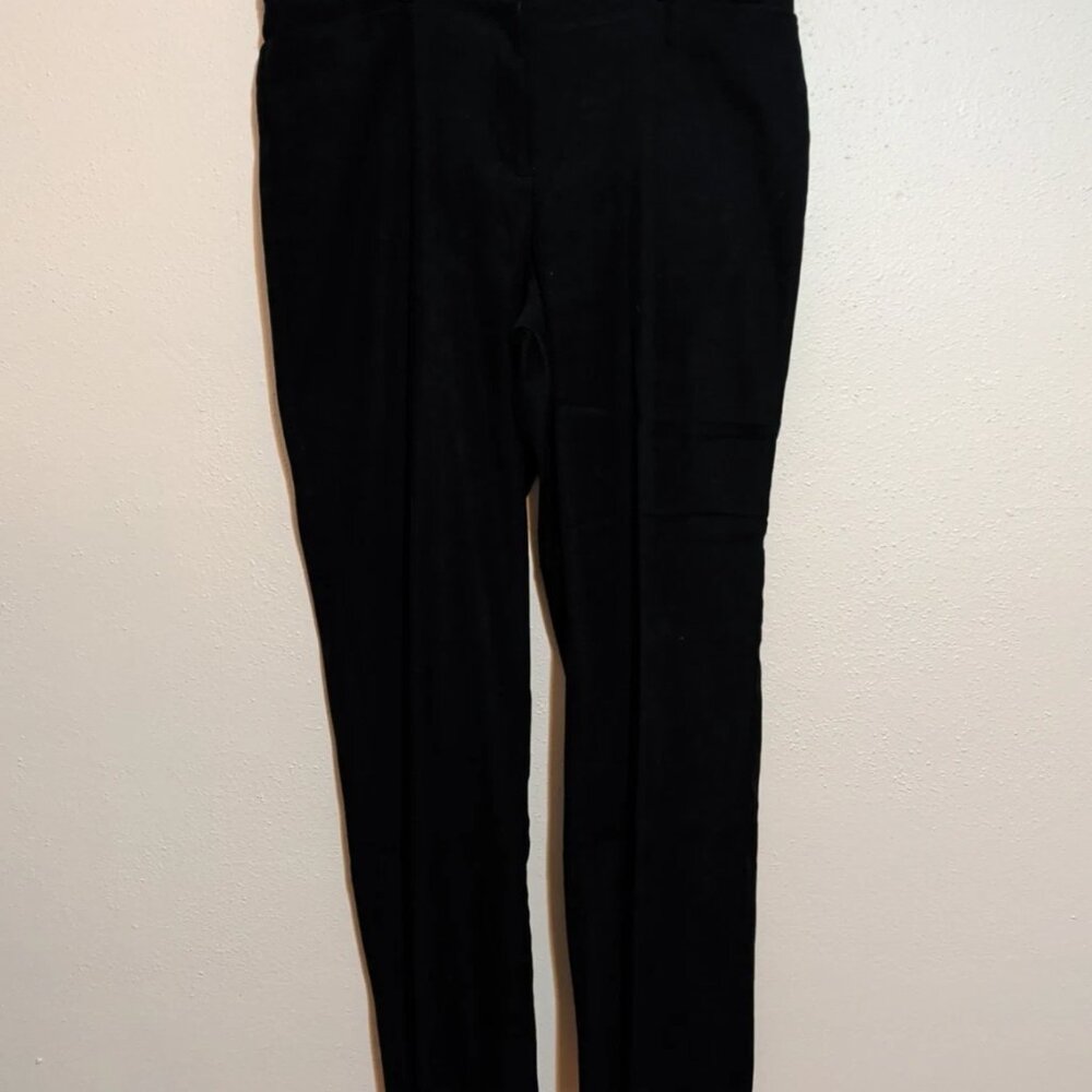 ❤️Coldwater Creek Black Zip Stretch Pants Straight Leg Classic Fit Size 16❤️ - Picture 2 of 9